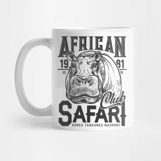 African hippo safari Mug